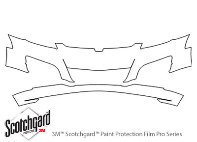 sky 3M Clear Bra Bumper Precut PPF Diagram