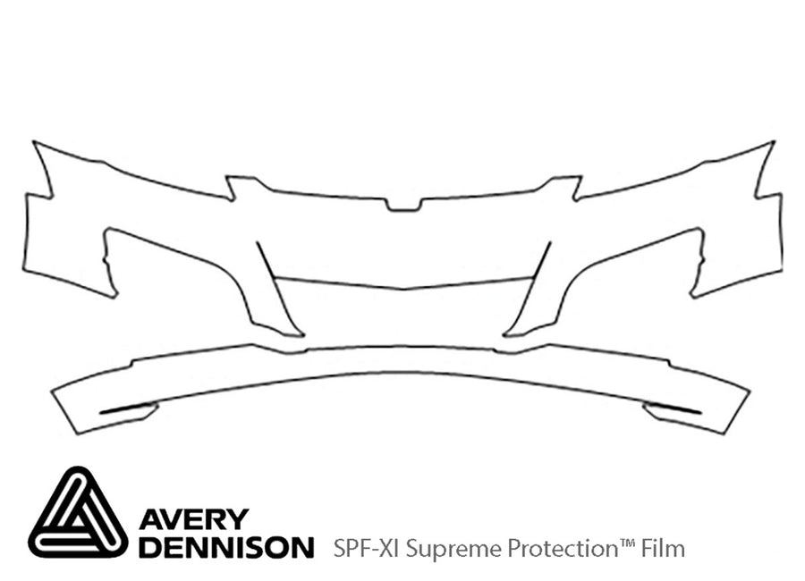 sky Avery Dennison Clear Bra Bumper Precut PPF Diagram