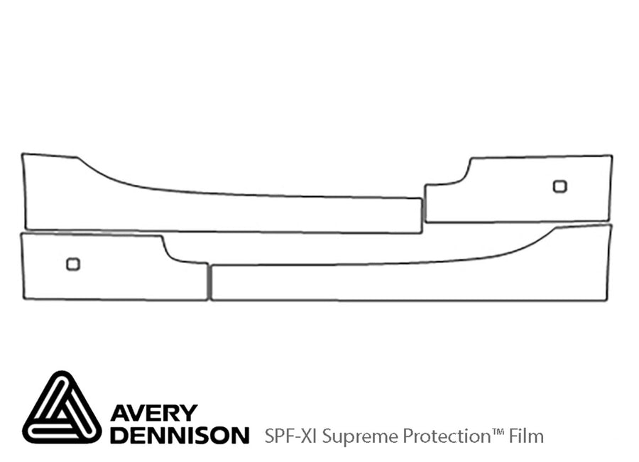 sky Avery Dennison Clear Bra Door Cup Precut PPF Diagram