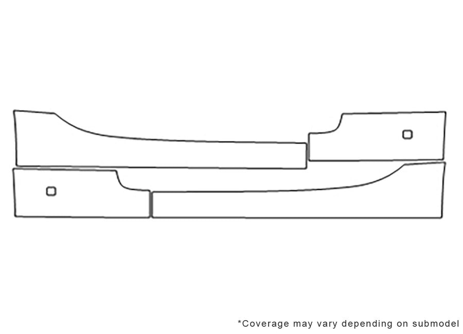 sky Avery Dennison Clear Bra Door Cup Precut PPF Diagram