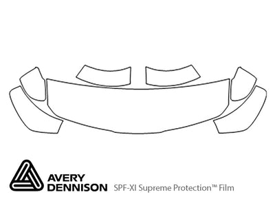 vue Avery Dennison Clear Bra Hood Precut PPF Diagram