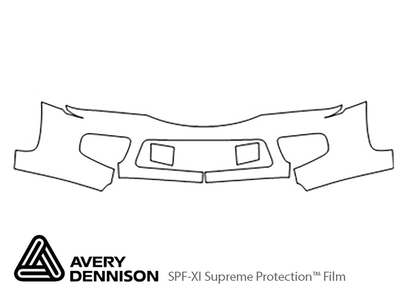 vue Avery Dennison Clear Bra Bumper Precut PPF Diagram