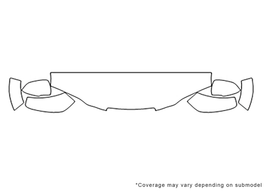 vue 3M Clear Bra Hood Precut PPF Diagram