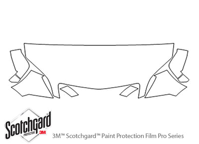 vue 3M Clear Bra Hood Precut PPF Diagram