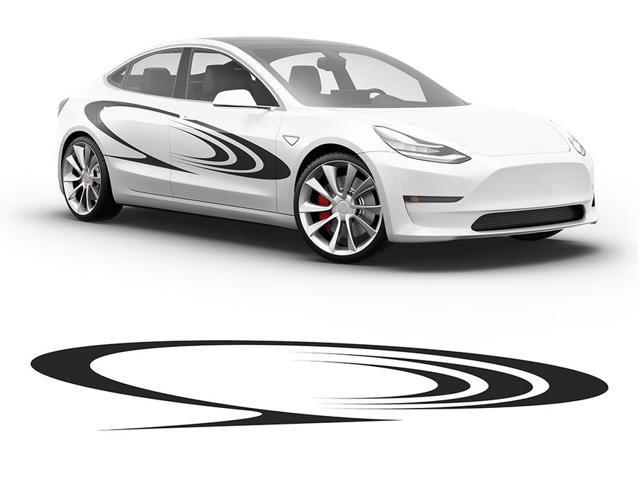 Saturns Rings Body Graphic~Full Side Auto Decal Kit~0