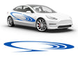 3M Azure Blue Saturns Rings Body Graphic~Full Side Auto Decal Kit~0