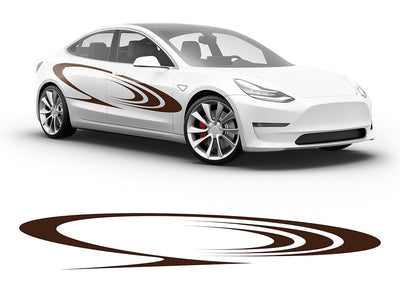 3M Brown Saturns Rings Body Graphic~Full Side Auto Decal Kit~0