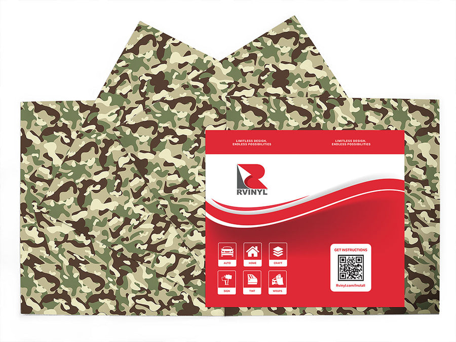 savanna grass camouflage Craft Vinyl Sheet Pack