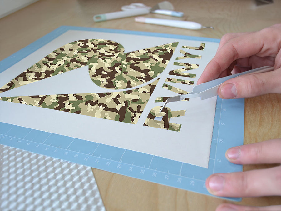 savanna grass camouflage Easy Weed Craft Vinyl