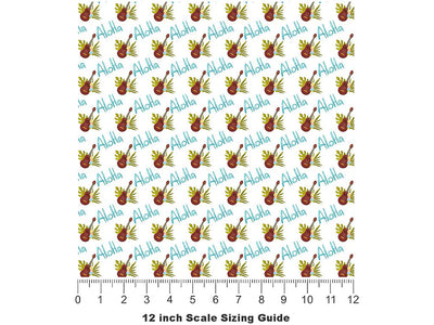 Say Hello Americana Vinyl Film Pattern Size 12 inch Scale~Rwraps Say Hello Americana Sizing Chart~3
