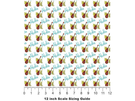 Say Hello Americana Vinyl Film Pattern Size 12 inch Scale~Rwraps Say Hello Americana Sizing Chart~3