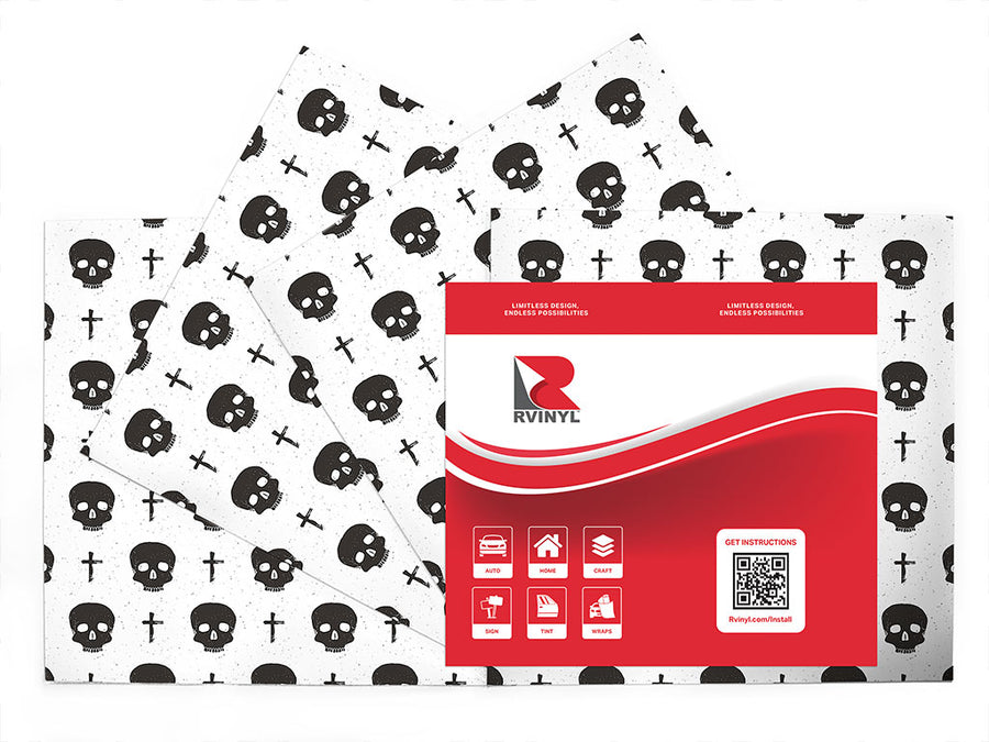 say prayers skull and bones Craft Vinyl Sheet Pack