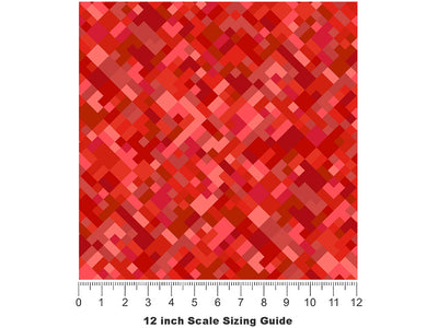 Scarlet Envy Pixel Vinyl Film Pattern Size 12 inch Scale~Rwraps Scarlet Envy Pixel Sizing Chart~2
