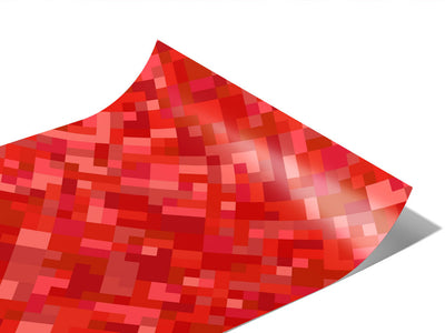 Scarlet Envy Pixel Vinyl Wraps~Rwraps Series 914 Digitally Printed Vinyl Wrap~0