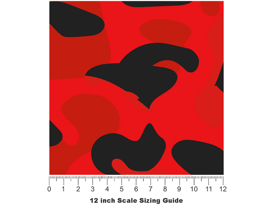 Scarlet Woodland Camouflage Vinyl Film Pattern Size 12 inch Scale~Rwraps Scarlet Woodland Camouflage Sizing Chart~3
