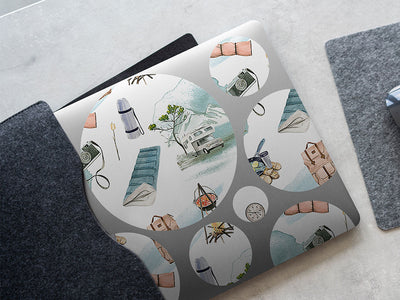 scenic route camping DIY Laptop Stickers
