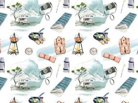 Scenic Route Camping Vinyl Wrap Pattern~Rwraps Series 914 Digitally Printed Vinyl Wrap~0