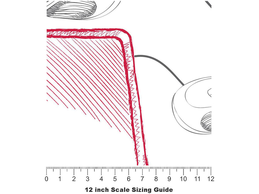School Notebook Technology Vinyl Film Pattern Size 12 inch Scale~Rwraps School Notebook Technology Sizing Chart~3