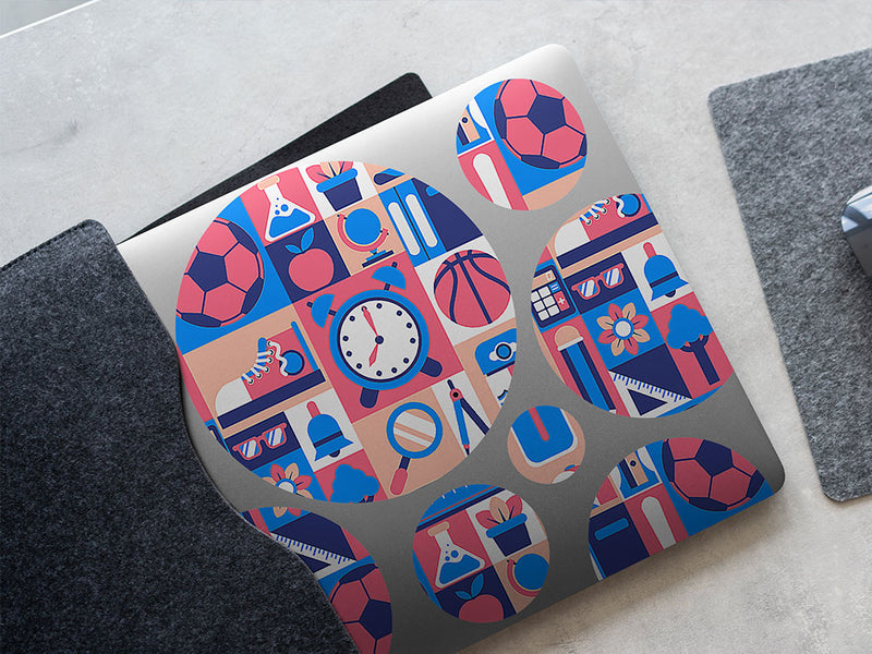 school sports mosaic DIY Laptop Stickers