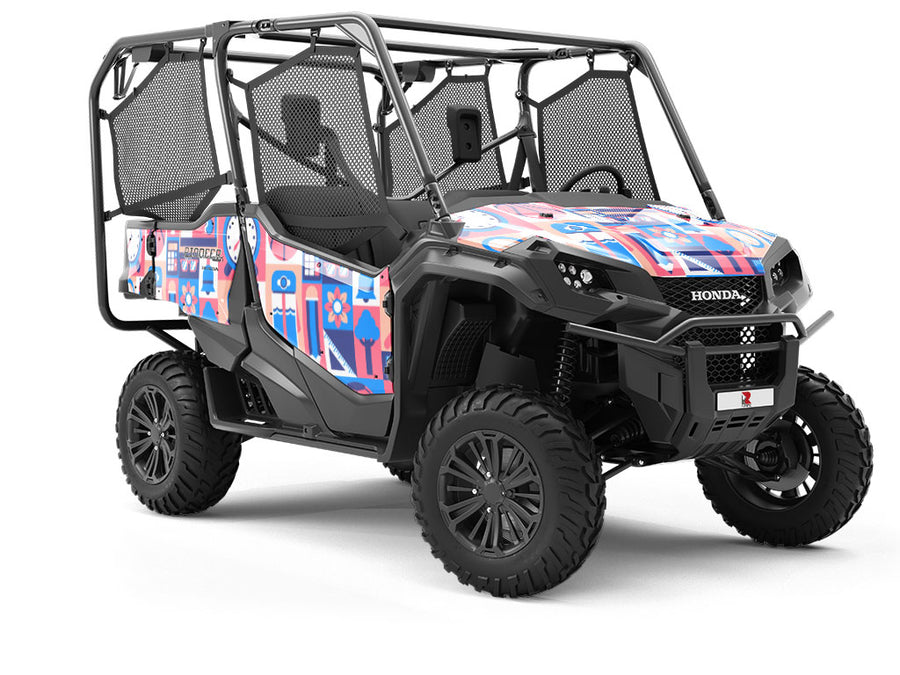 School Sports Mosaic Utility Vehicle Vinyl Wrap