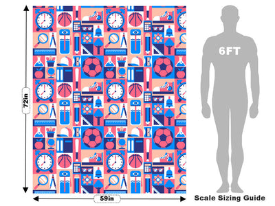 School Sports Mosaic Vehicle Wrap Scale~Rwraps Series 914 School Sports Mosaic Measurements~1