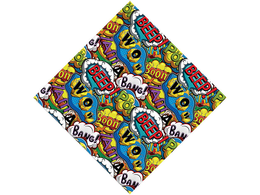 Sci-Fi Comic Sticker Bomb Vinyl Wrap Pattern