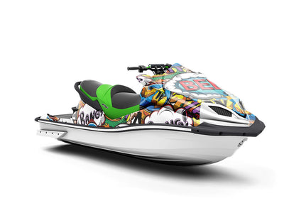 Sci-Fi Comic Sticker Bomb Jet Ski Vinyl Customized Wrap