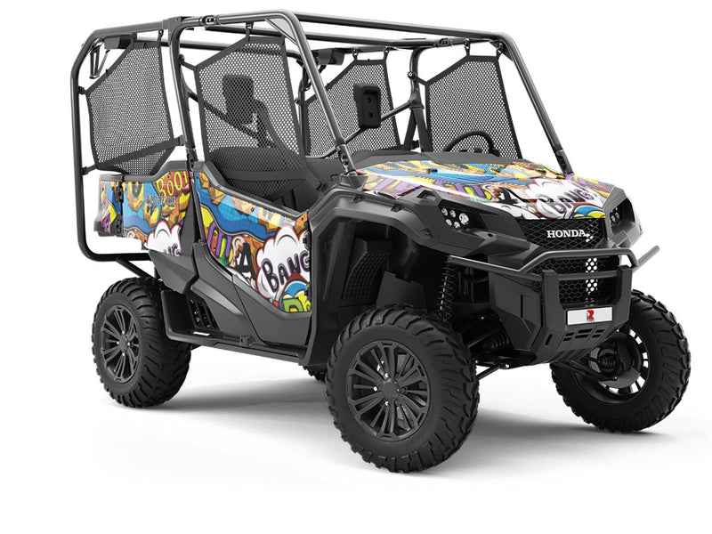 Sci-Fi Comic Sticker Bomb Utility Vehicle Vinyl Wrap