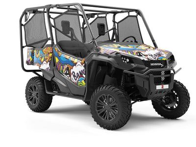 Sci-Fi Comic Sticker Bomb Utility Vehicle Vinyl Wrap
