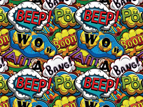 Sci-Fi Comic Sticker Bomb Vinyl Wrap Pattern~Rwraps Series 914 Digitally Printed Vinyl Wrap~0