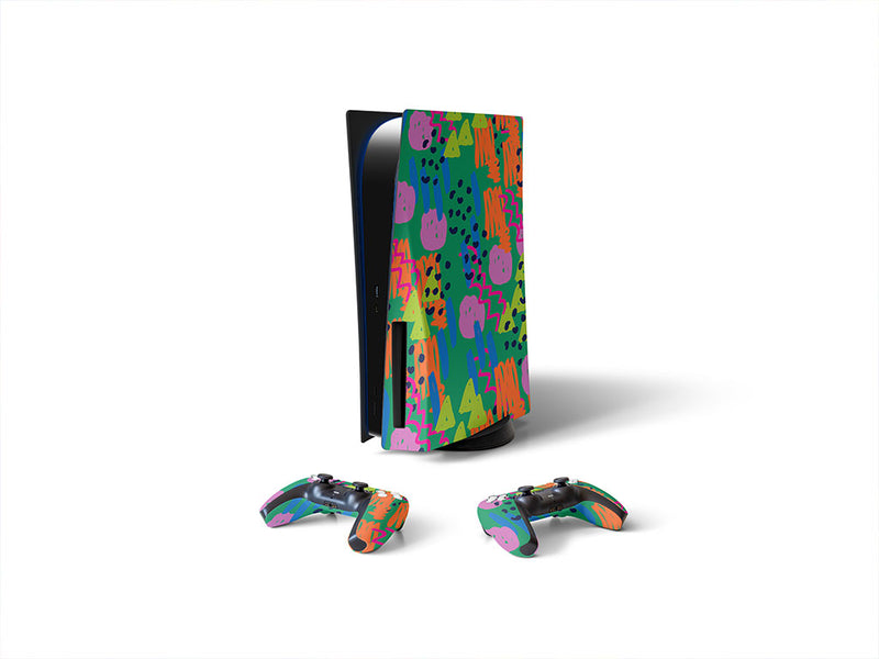scientific amalgamation abstract geometric Sony PS5 DIY Skin