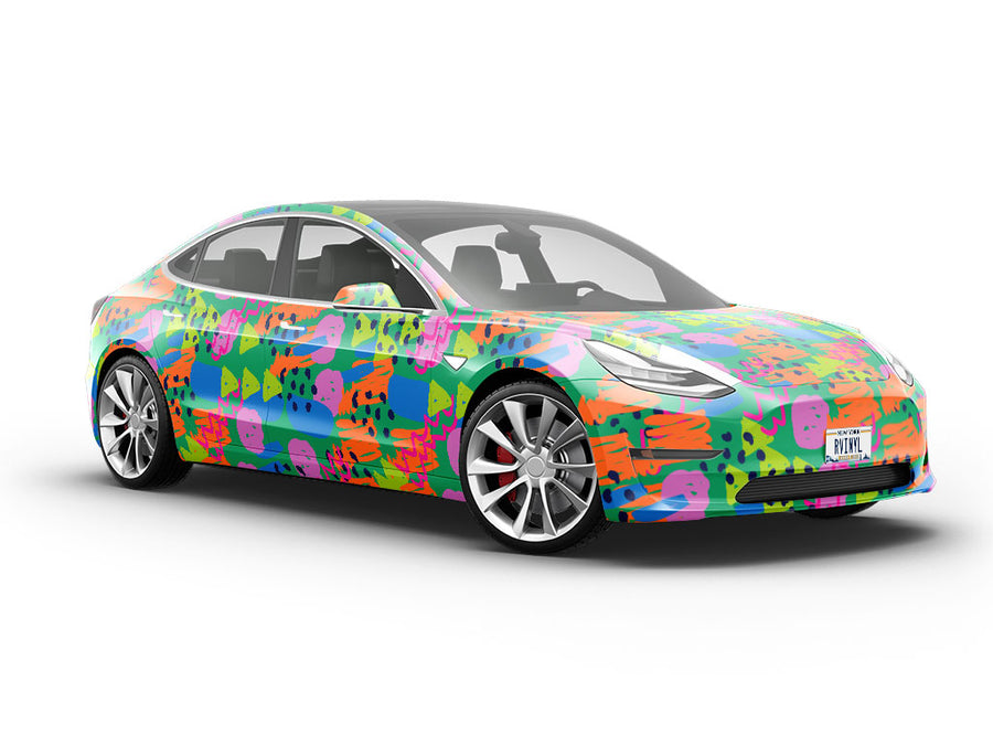 Scientific Amalgamation Abstract Vehicle Vinyl Wrap