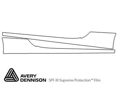 fr-s Avery Dennison Clear Bra Door Cup Precut PPF Diagram