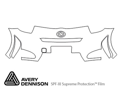 iq Avery Dennison Clear Bra Bumper Precut PPF Diagram