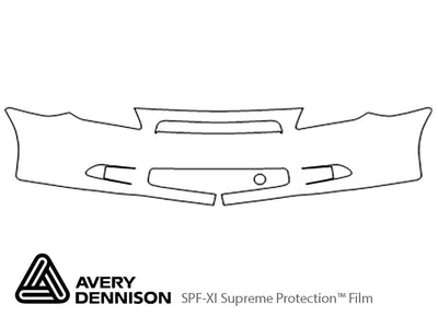 tc Avery Dennison Clear Bra Bumper Precut PPF Diagram