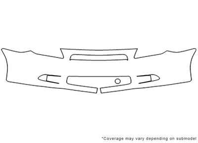 tc Avery Dennison Clear Bra Bumper Precut PPF Diagram