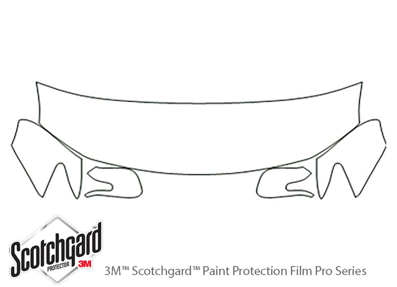 tc 3M Clear Bra Hood Precut PPF Diagram
