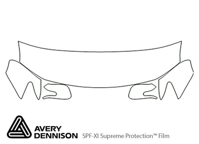 tc Avery Dennison Clear Bra Hood Precut PPF Diagram