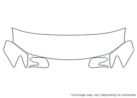 tc 3M Clear Bra Hood Precut PPF Diagram