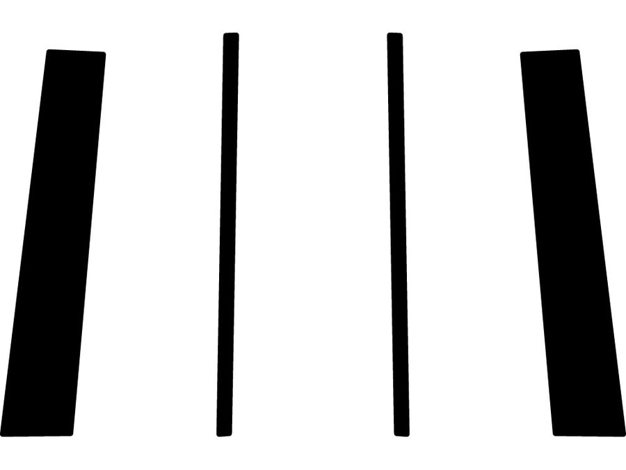 scion tc 2011-2016 Brushed Aluminum Black Pillar Trim Diagram