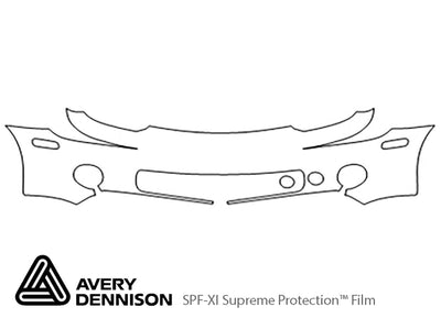 xa Avery Dennison Clear Bra Bumper Precut PPF Diagram