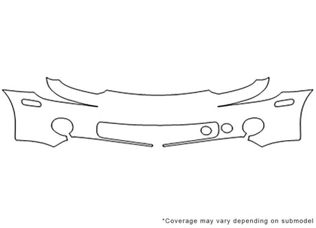 xa Avery Dennison Clear Bra Bumper Precut PPF Diagram