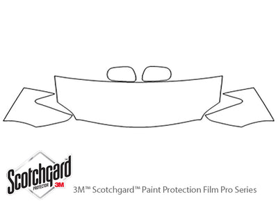 xa 3M Clear Bra Hood Precut PPF Diagram
