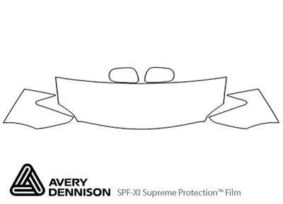 xa Avery Dennison Clear Bra Hood Precut PPF Diagram