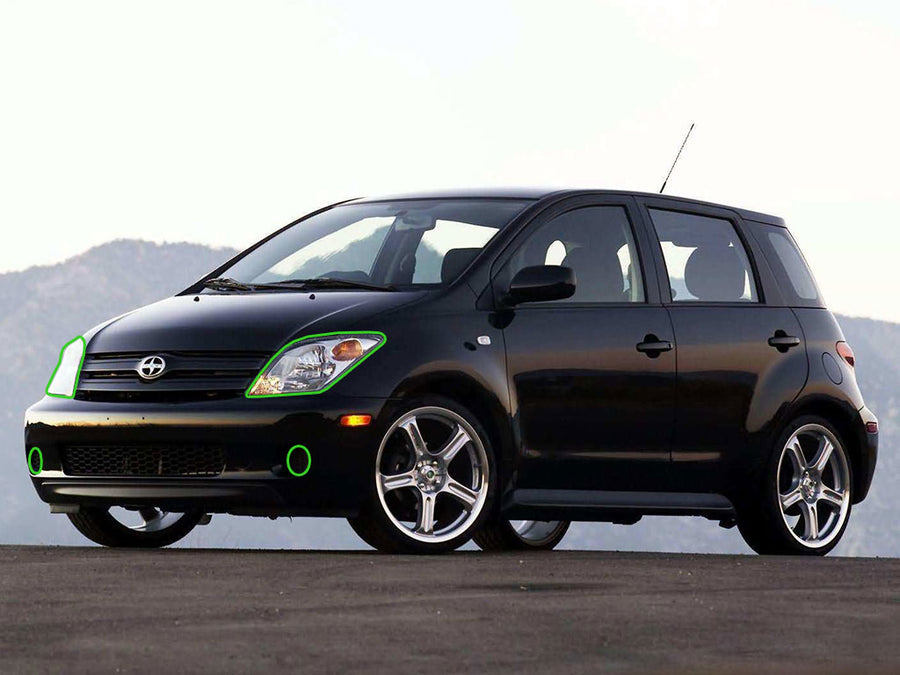 scion xa 2004-2006 Headlight Protection Installation Location