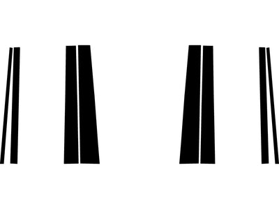 scion xb 2004-2006 Matte Black Pillar Trim Diagram