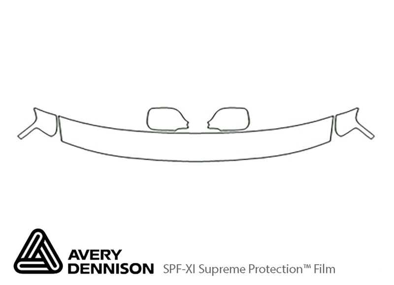 xb Avery Dennison Clear Bra Hood Precut PPF Diagram