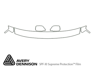 xb Avery Dennison Clear Bra Hood Precut PPF Diagram
