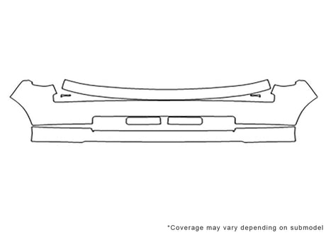 xb 3M Clear Bra Bumper Precut PPF Diagram