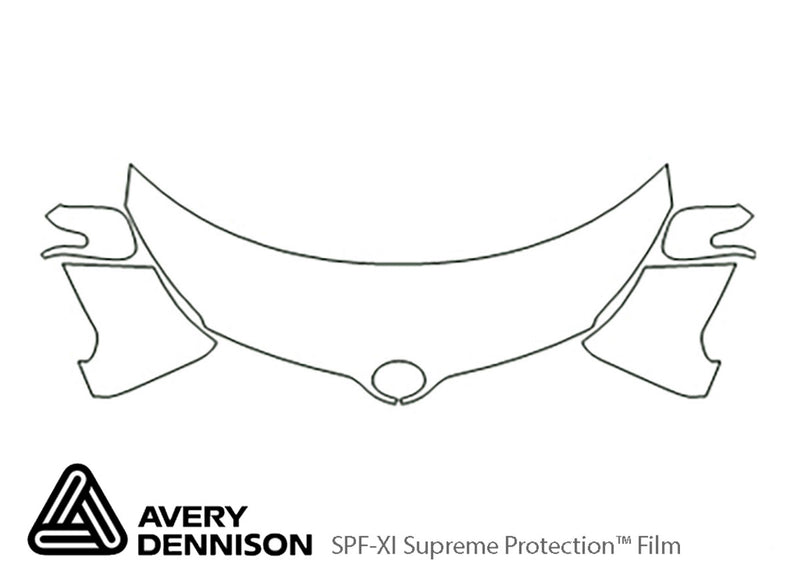 xd Avery Dennison Clear Bra Hood Precut PPF Diagram